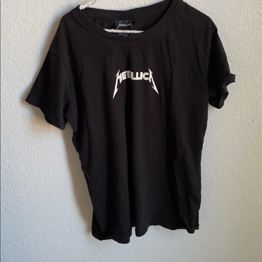 Metallica black t shirt from cottonon